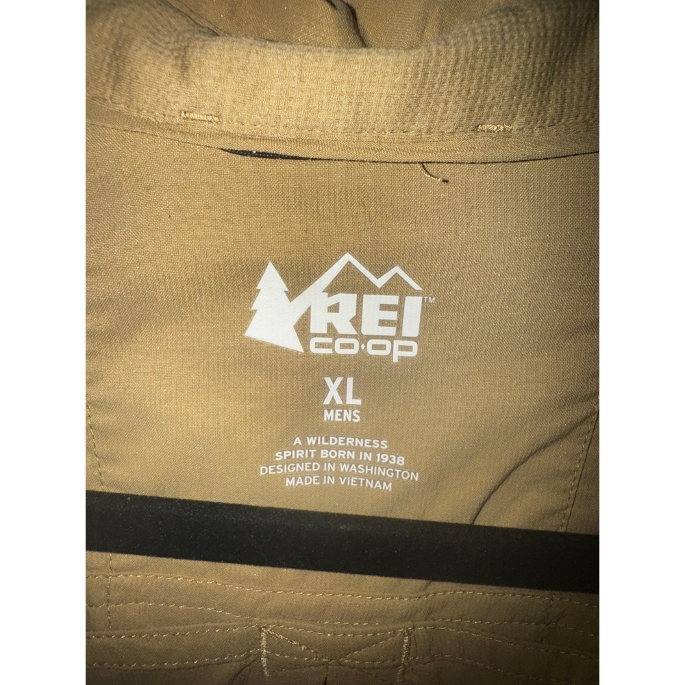 REI Co-op Mens XL Sahara Long Sleeve Hiking Shirt Tan Khaki Ventilated Stretch - Picture 2 of 7